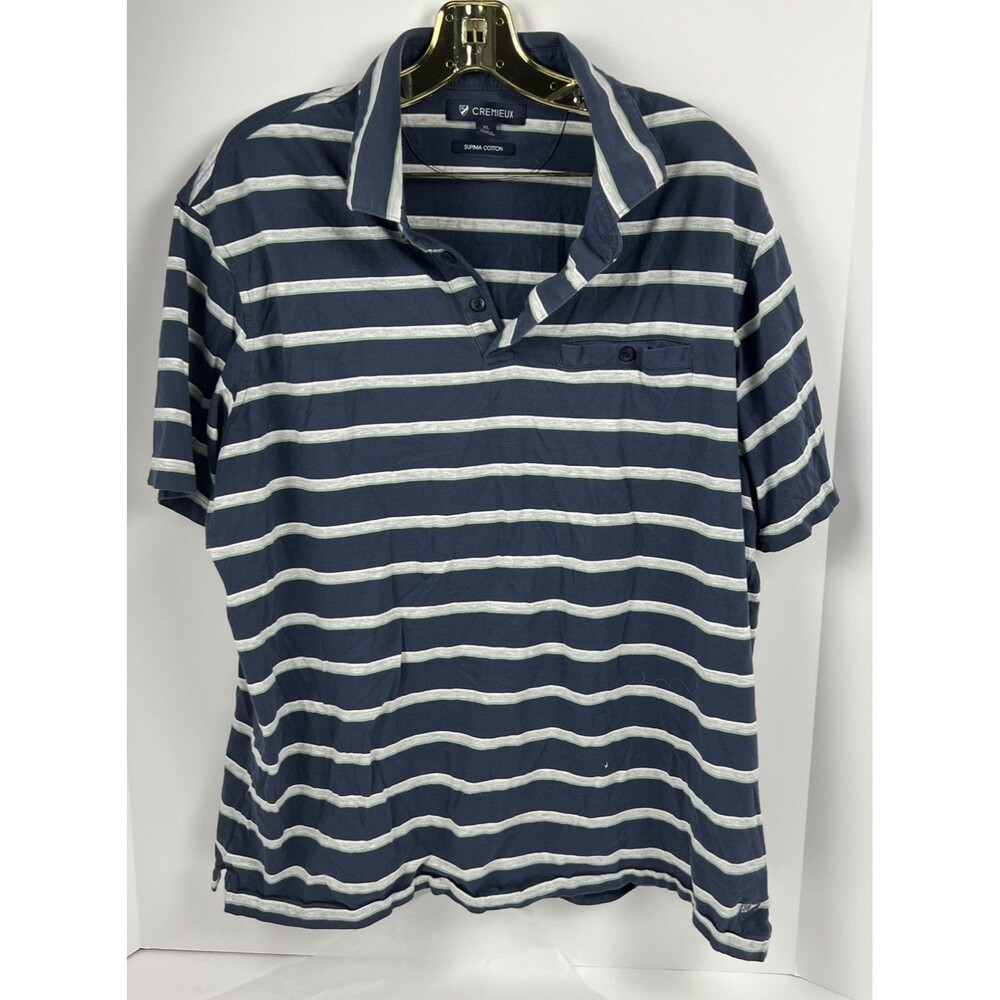 Cremieux Classics XL Supima Cotton Striped Golf Polo Shirt